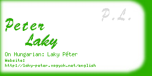 peter laky business card